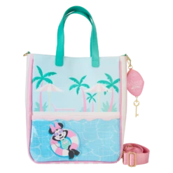 LOUNGEFLY Minnie Mouse Vacation Style Poolside Tote Bag With Coin Bag