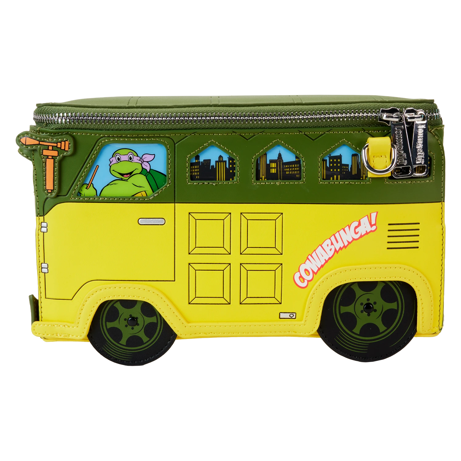 LOUNGEFLY Teenage Mutant Ninja Turtles 40th Anniversary Party Wagon Figural Crossbody Bag 7 LOUNGEFLY Teenage Mutant Ninja Turtles 40th Anniversary Party Wagon Figural Crossbody Bag - Image 5