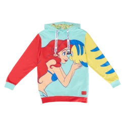 LOUNGEFLY The Little Mermaid 35th Anniversary Ariel & Flounder Glow Unisex Hoodie