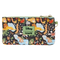 LOUNGEFLY The Lion King 30th Anniversary All-Over Print Nylon Zipper Pouch Wristlet -Animation Bag Store 099a3b5c5afcee11d453baa87216736e
