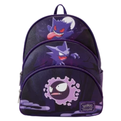 LOUNGEFLY Pokémon Gastly Evolutions Triple Pocket Mini Backpack