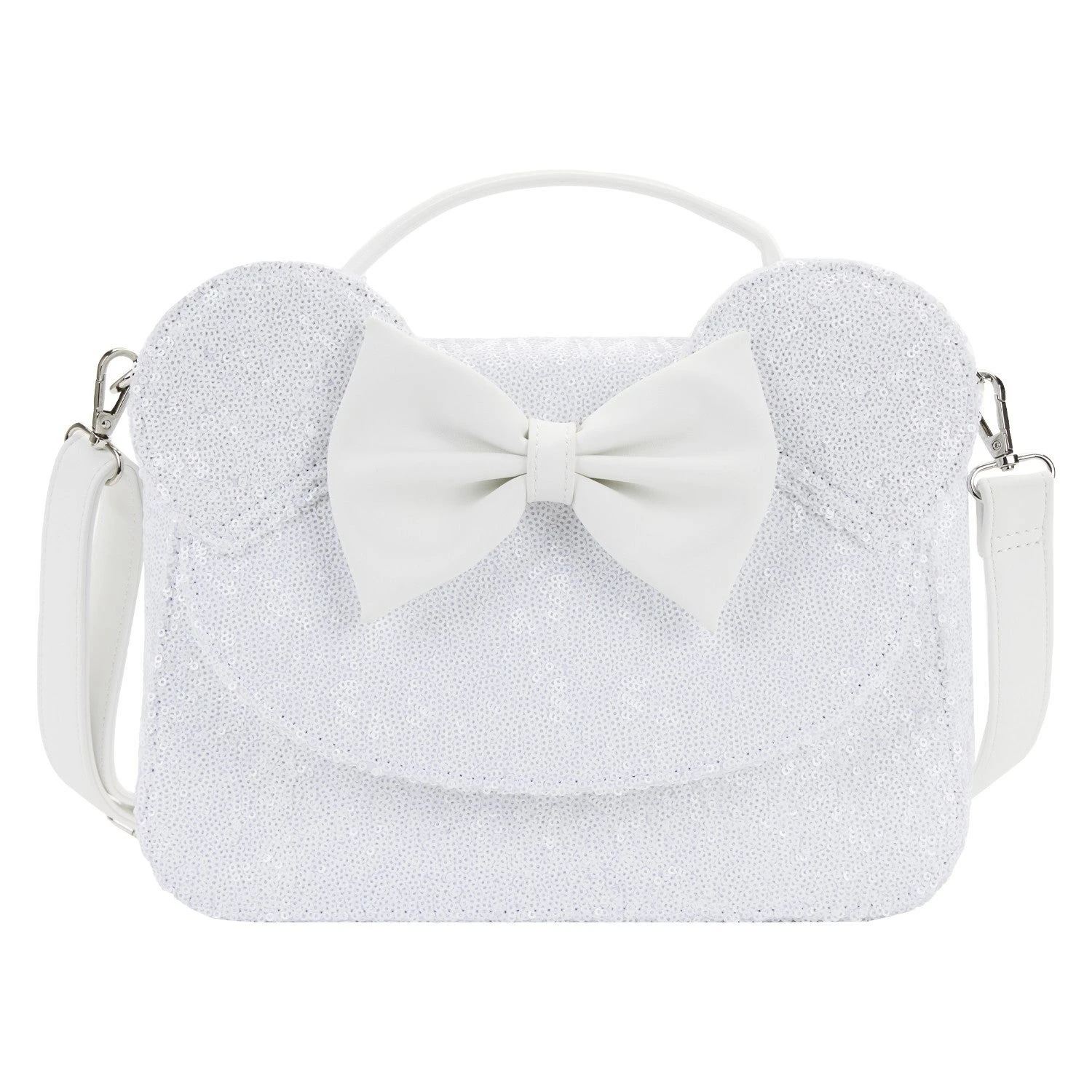 Loungefly Minnie Mouse Sequin Wedding Crossbody 3 Loungefly Minnie Mouse Sequin Wedding Crossbody