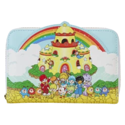 LOUNGEFLY Rainbow Brite Color Castle Zip Around Wallet