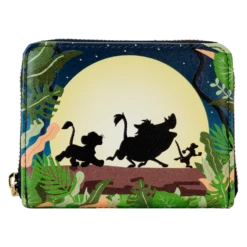 LOUNGEFLY The Lion King 30th Anniversary Hakuna Matata Silhouette Zip Around Wallet