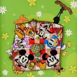 LOUNGEFLY Mickey & Friends Picnic Blanket 3" Collector Box Spinning Pin -Animation Bag Store 206f5c1d55258083cc68fcf7a7fe16ff