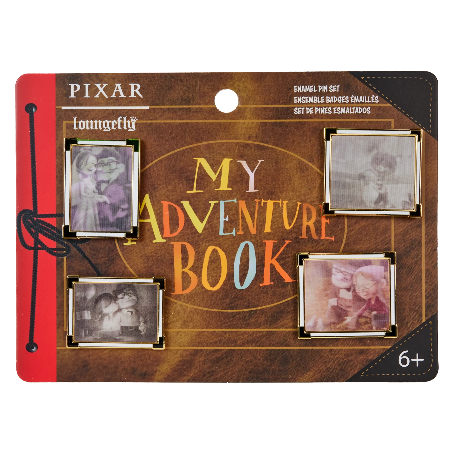 LOUNGEFLY Up 15th Anniversary Adventure Book Photos 4-Piece Pin Set 3 LOUNGEFLY Up 15th Anniversary Adventure Book Photos 4-Piece Pin Set