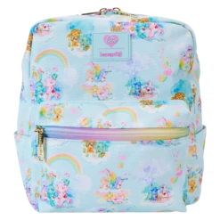 LOUNGEFLY Care Bear Cousins All-Over Print Nylon Square Mini Backpack