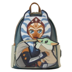 LOUNGEFLY The Mandalorian Ahsoka & Grogu Precious Cargo Mini Backpack