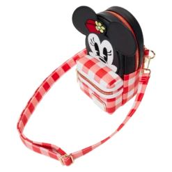 LOUNGEFLY Minnie Mouse Picnic Blanket Cup Holder Crossbody Bag -Animation Bag Store 2a08c6a52cb4fc2cd0b65648f534cbac