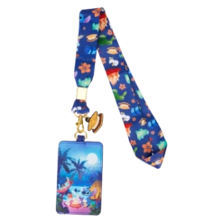 LOUNGEFLY Stitch Camping Cuties Lanyard With Card Holder