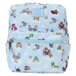 LOUNGEFLY Toy Story Movie Collab All-Over Print Nylon Square Mini Backpack
