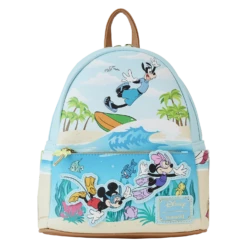 LOUNGEFLY Mickey Mouse And Friends Beach Day Mini Backpack