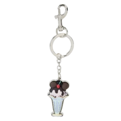 LOUNGEFLY Mickey & Minnie Date Night Ice Cream Keychain