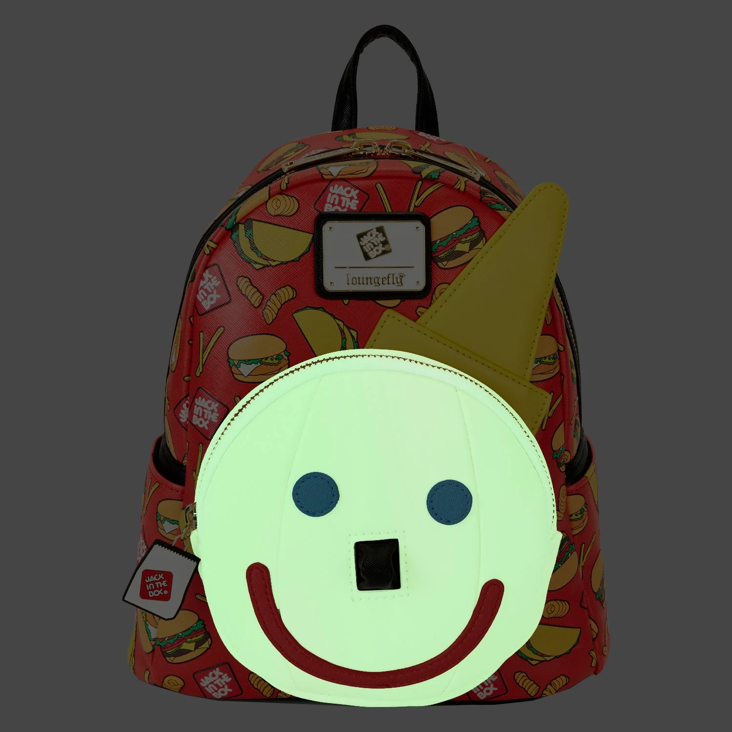 LOUNGEFLY Jack In The Box Antenna Ball Jack Glow Mini Backpack 4 LOUNGEFLY Jack In The Box Antenna Ball Jack Glow Mini Backpack - Image 2