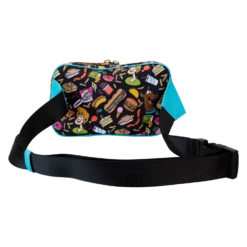 LOUNGEFLY Scooby-Doo Snacks All-Over Print Nylon Belt Bag -Animation Bag Store 3755568d43187ee4764ce72491f709ec