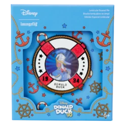 LOUNGEFLY Donald Duck 90th Anniversary Lenticular 3" Collector Box Pin