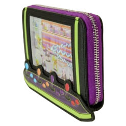 LOUNGEFLY Teenage Mutant Ninja Turtles 40th Anniversary Vintage Arcade Lenticular Glow Zip Around Wallet -Animation Bag Store 4156a9e4fca23362d511934b8f35328b