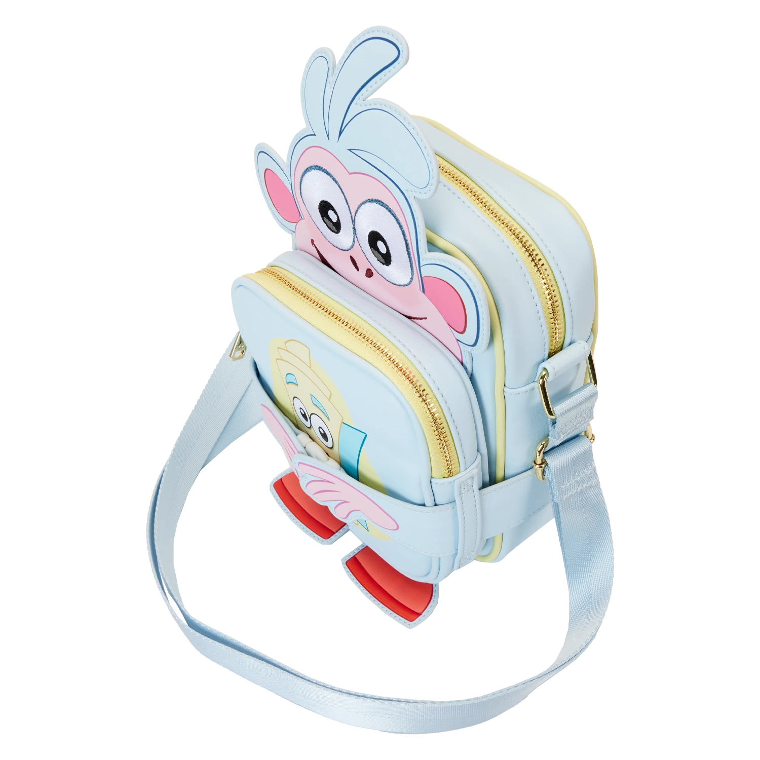 LOUNGEFLY Dora The Explorer Boots Crossbuddies Cosplay Crossbody Bag With Coin Bag 6 LOUNGEFLY Dora The Explorer Boots Crossbuddies Cosplay Crossbody Bag With Coin Bag - Image 4