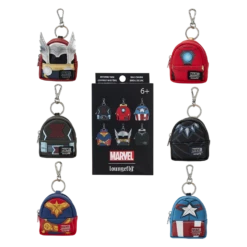 LOUNGEFLY Avengers Cosplay Blind Box Mini Backpack Keychain