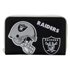 LOUNGEFLY NFL Las Vegas Raiders Patches Zip Around Wallet
