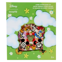 LOUNGEFLY Mickey & Friends Picnic Blanket 3" Collector Box Spinning Pin