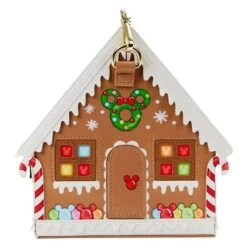 LOUNGEFLY Stitch Shoppe Minnie Mouse Gingerbread House Crossbody Bag