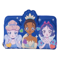 LOUNGEFLY Princess Manga Style Zip Around Wallet