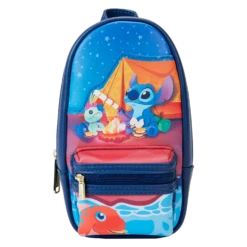 LOUNGEFLY Stitch Camping Cuties Stationery Mini Backpack Pencil Case