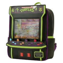 LOUNGEFLY Teenage Mutant Ninja Turtles 40th Anniversary Vintage Arcade Lenticular Glow Mini Backpack -Animation Bag Store 729efd82b07ca94a0f31824cbfe74146