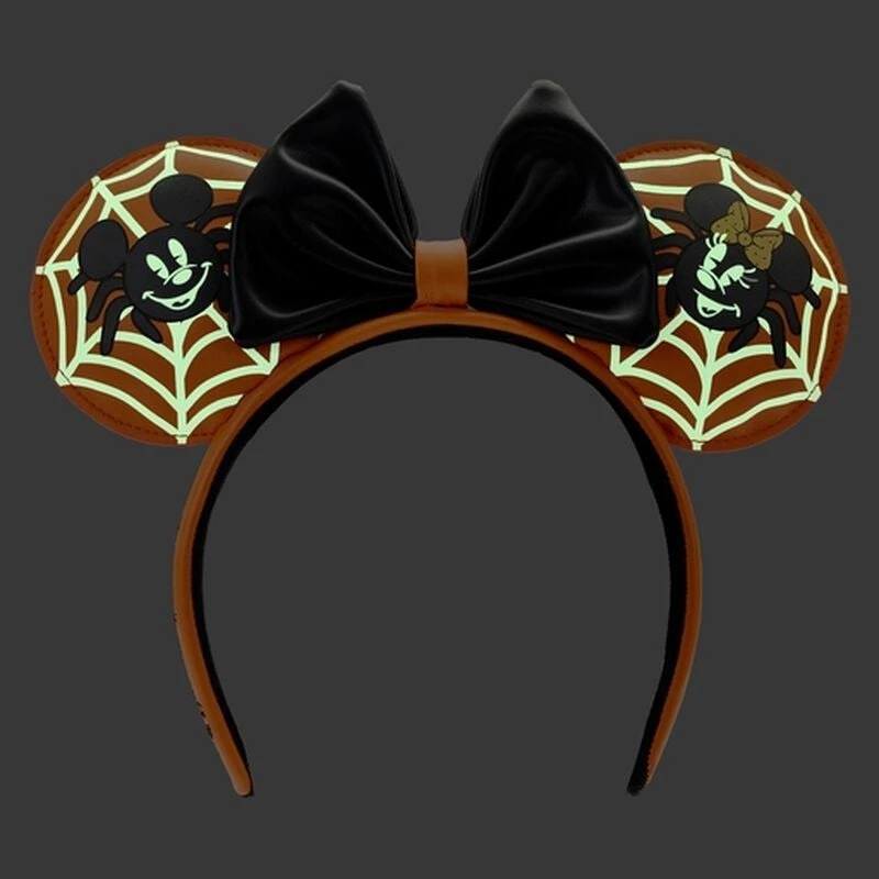 LOUNGEFLY Stitch Shoppe Mickey & Minnie Mouse Spider Glow Ear Headband 4 LOUNGEFLY Stitch Shoppe Mickey & Minnie Mouse Spider Glow Ear Headband - Image 2