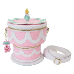 LOUNGEFLY Alice In Wonderland Unbirthday Cake Figural Glow Crossbody Bag