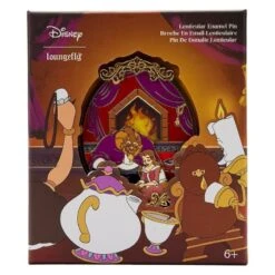 LOUNGEFLY Beauty And The Beast Fireplace Lenticular Enamel Pin