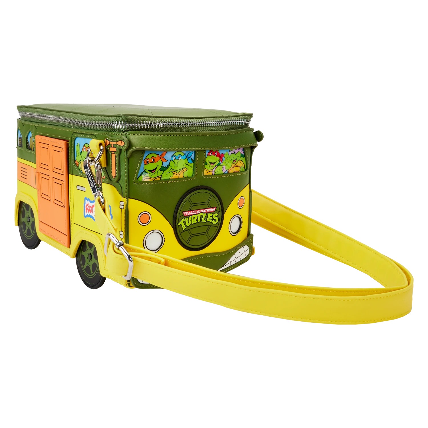 LOUNGEFLY Teenage Mutant Ninja Turtles 40th Anniversary Party Wagon Figural Crossbody Bag 4 LOUNGEFLY Teenage Mutant Ninja Turtles 40th Anniversary Party Wagon Figural Crossbody Bag - Image 2
