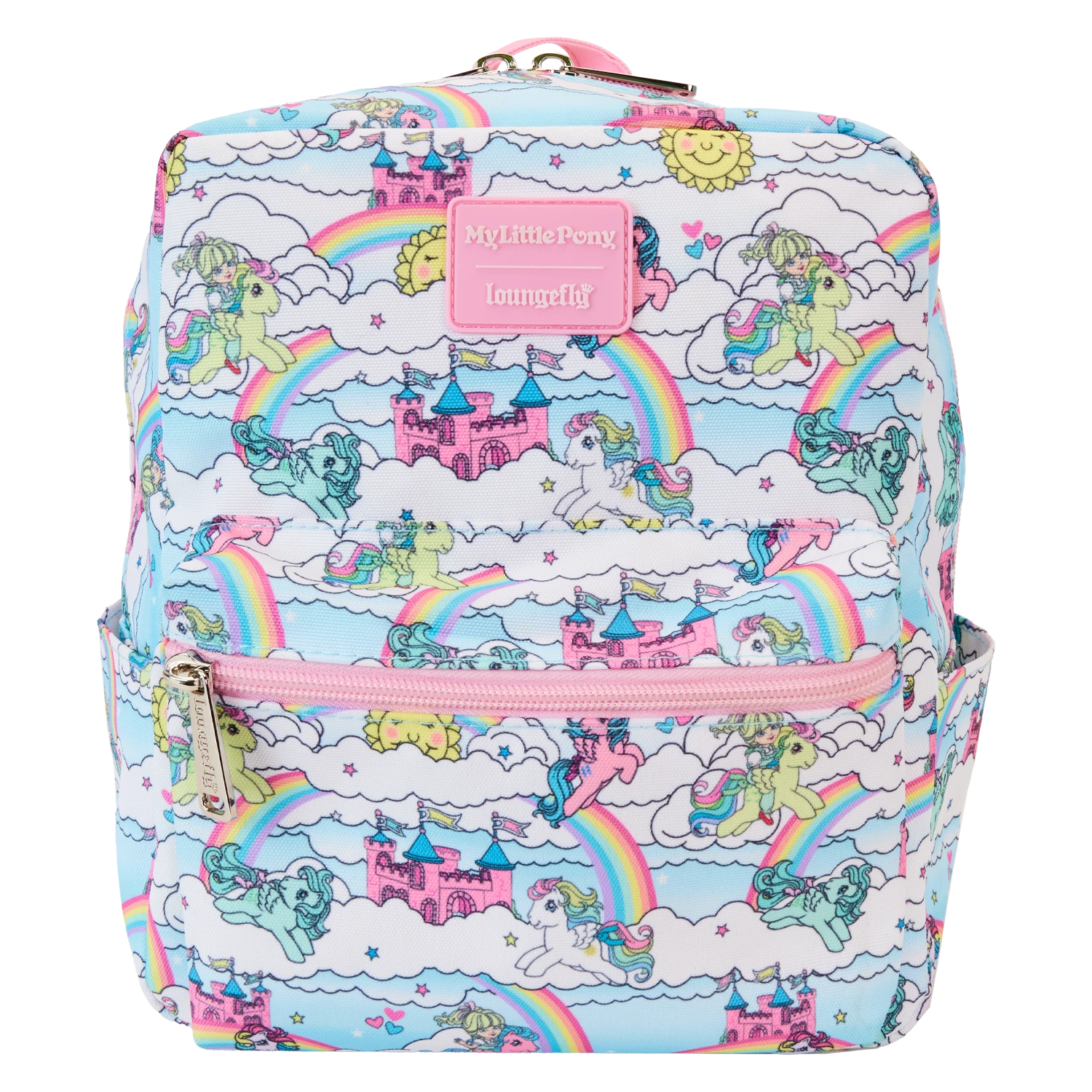 LOUNGEFLY My Little Pony Sky Scene All-Over Print Nylon Square Mini Backpack 3 LOUNGEFLY My Little Pony Sky Scene All-Over Print Nylon Square Mini Backpack