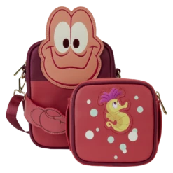 LOUNGEFLY The Little Mermaid 35th Anniversary Sebastian Crossbuddies Cosplay Crossbody Bag With Coin Bag -Animation Bag Store 965b54d66131250c8c4b51ad8be0210d