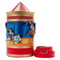 LOUNGEFLY Brave Little Tailor Mickey And Minnie Mouse Carousel Crossbody Bag