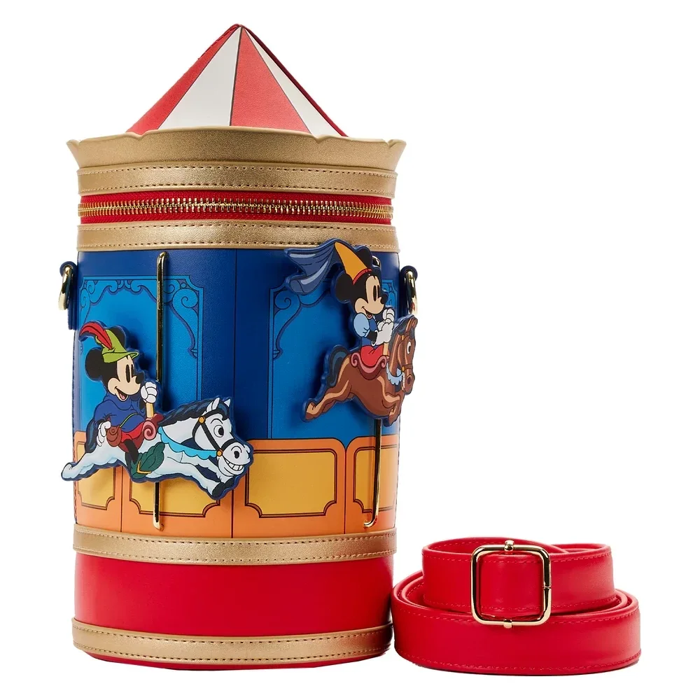 LOUNGEFLY Brave Little Tailor Mickey And Minnie Mouse Carousel Crossbody Bag 3 LOUNGEFLY Brave Little Tailor Mickey And Minnie Mouse Carousel Crossbody Bag
