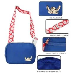 Bioworld Stitch Metal Logo Fanny Pack -Animation Bag Store BOBXM4ACFZ278YDRaR88ASHsQ7qUBk6iARF6XJeV