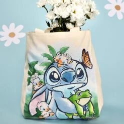 LOUNGEFLY Stitch Springtime Daisy Canvas Tote Bag -Animation Bag Store DmBHXHzbnesA6dAr2WV4atDFCrJLh63yqzDRoRmA