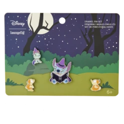 LOUNGEFLY Stitch Spooky Stories Halloween 4pc Pin Set