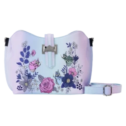 LOUNGEFLY Sleeping Beauty 65th Anniversary Floral Ombre Crossbody Bag