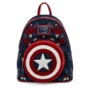 LOUNGEFLY Marvel Captain America 80th Anniversary Floral Shield Mini Backpack -Animation Bag Store HX074zf85SBOkSVPZpl3Urhn9uCrs22sEZK5toXt