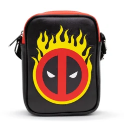 Marvel Deadpool Flame Logo Crossbody Wallet