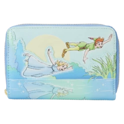 LOUNGEFLY Peter Pan You Can Fly Glow Zip Around Wallet