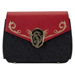 LOUNGEFLY House Of The Dragon All-Over Print House Targaryen Crossbody Bag