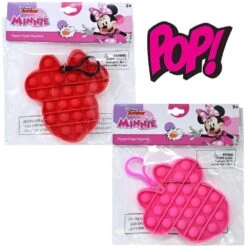 Minnie Mouse Head Pop Fidget Toy Keychain
