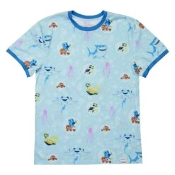 LOUNGEFLY Finding Nemo 20th Anniversary Bubbles Unisex Ringer Tee