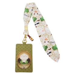 LOUNGEFLY Bao Bamboo Steamer Basket Lanyard With Card Holder