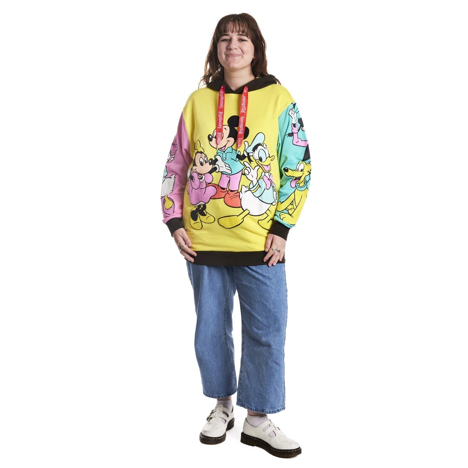 LOUNGEFLY D100 Mickey & Friends Classic Color Block Unisex Hoodie 9 LOUNGEFLY D100 Mickey & Friends Classic Color Block Unisex Hoodie - Image 7