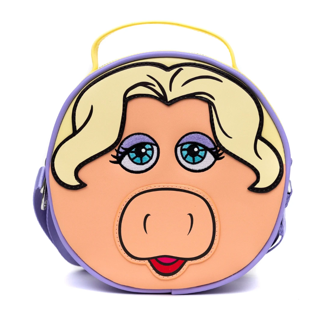 The Muppets Miss Piggy Face Round Crossbody Bag 3 The Muppets Miss Piggy Face Round Crossbody Bag